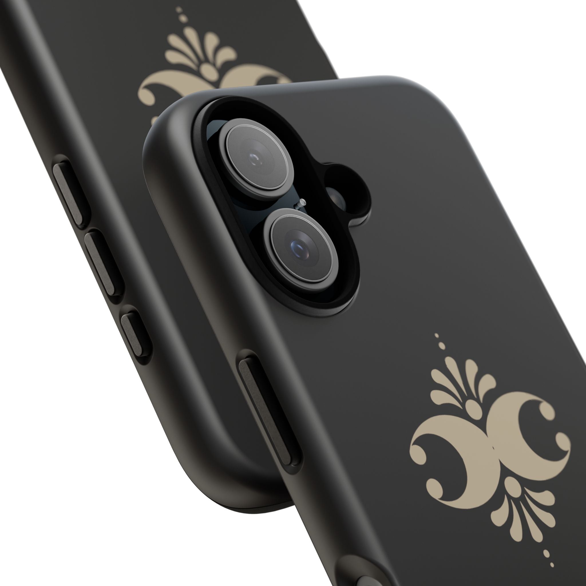 Tough Cases — Elegant Black Floral Phone Case (Slim Protective iPhone Cover)