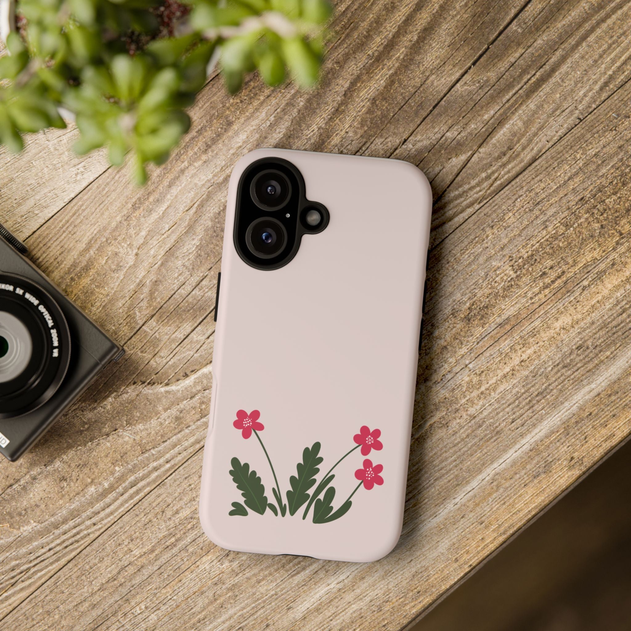 Floral Tough Case – Pink Wildflower Phone Case