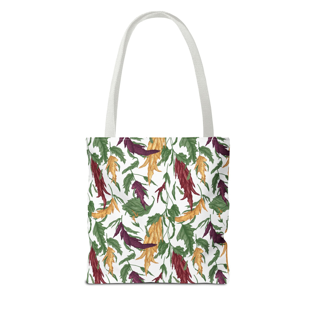 Autumn Feather Pattern Tote Bag – Colorful Fall Leaves & Feathers All-Over Print