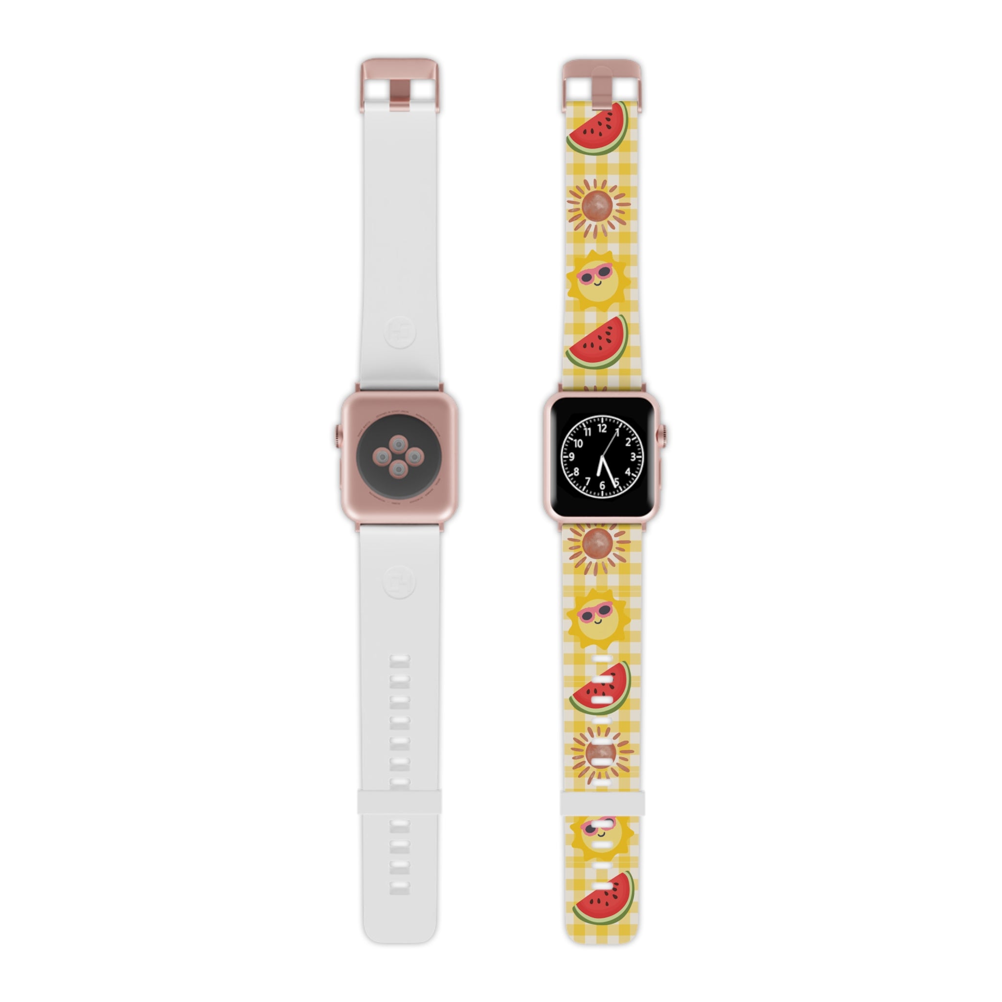 Sunny Summer Apple Watch Band — Watermelon & Sunglasses Emoji Pattern