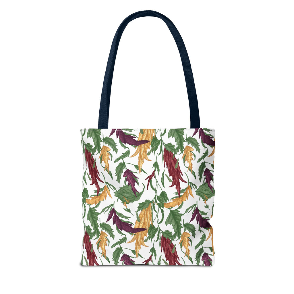 Autumn Feather Pattern Tote Bag – Colorful Fall Leaves & Feathers All-Over Print