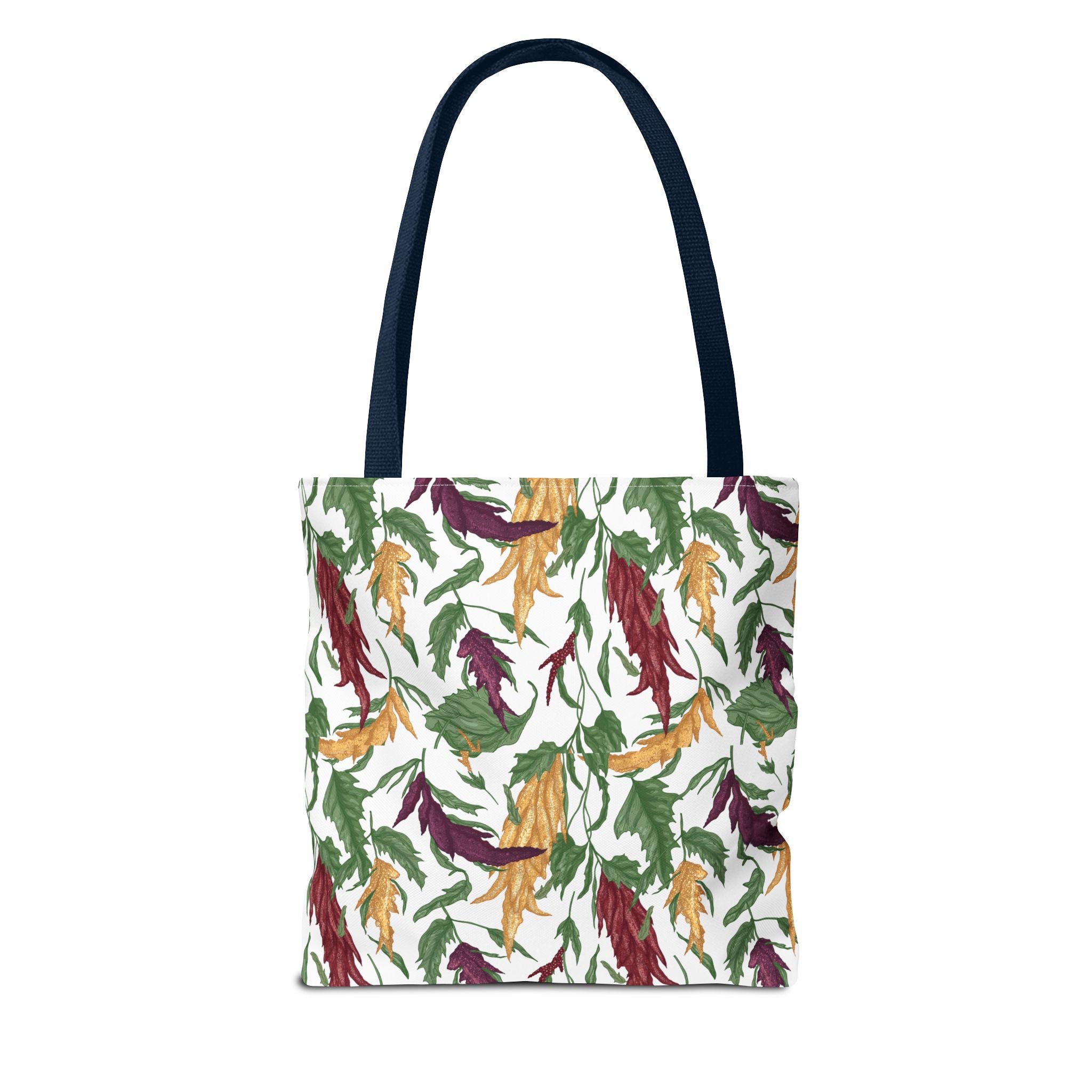 Autumn Feather Pattern Tote Bag – Colorful Fall Leaves & Feathers All-Over Print