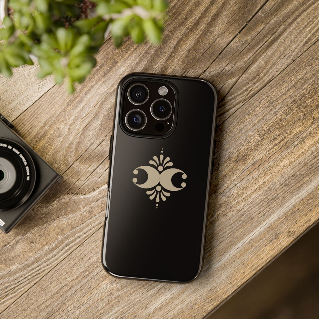 Tough Cases — Elegant Black Floral Phone Case (Slim Protective iPhone Cover)