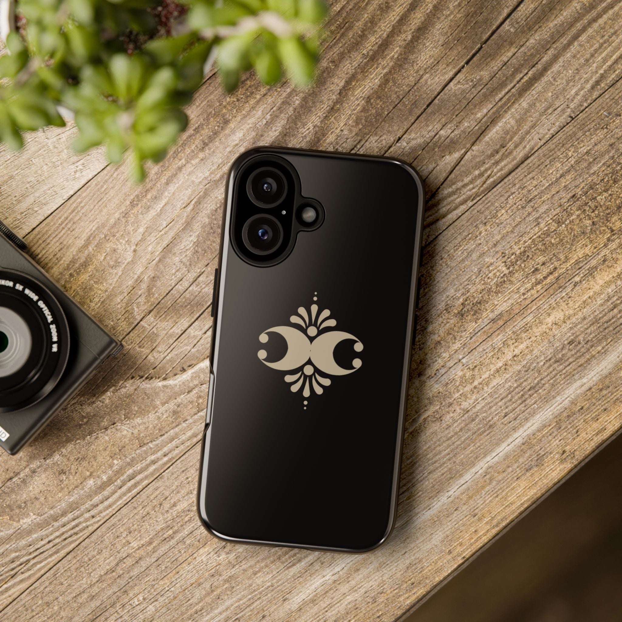 Tough Cases — Elegant Black Floral Phone Case (Slim Protective iPhone Cover)