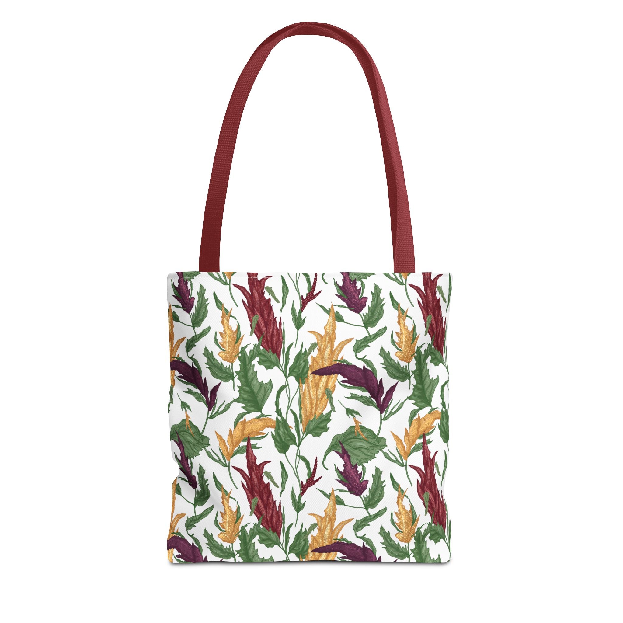 Autumn Feather Pattern Tote Bag – Colorful Fall Leaves & Feathers All-Over Print
