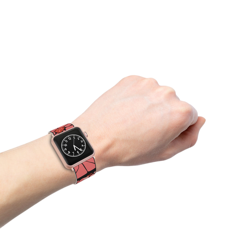 Pink Daisy Floral Apple Watch Band — Floral Pattern Replacement Strap