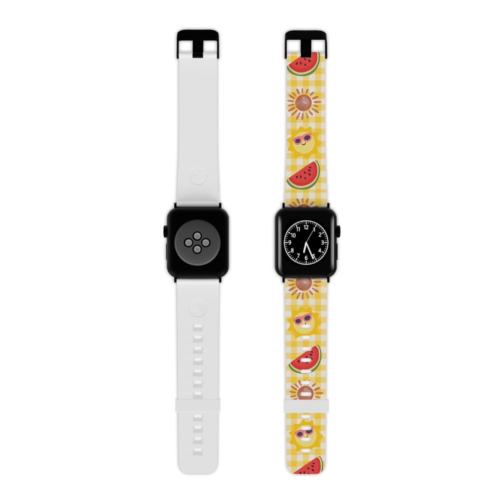 Sunny Summer Apple Watch Band — Watermelon & Sunglasses Emoji Pattern
