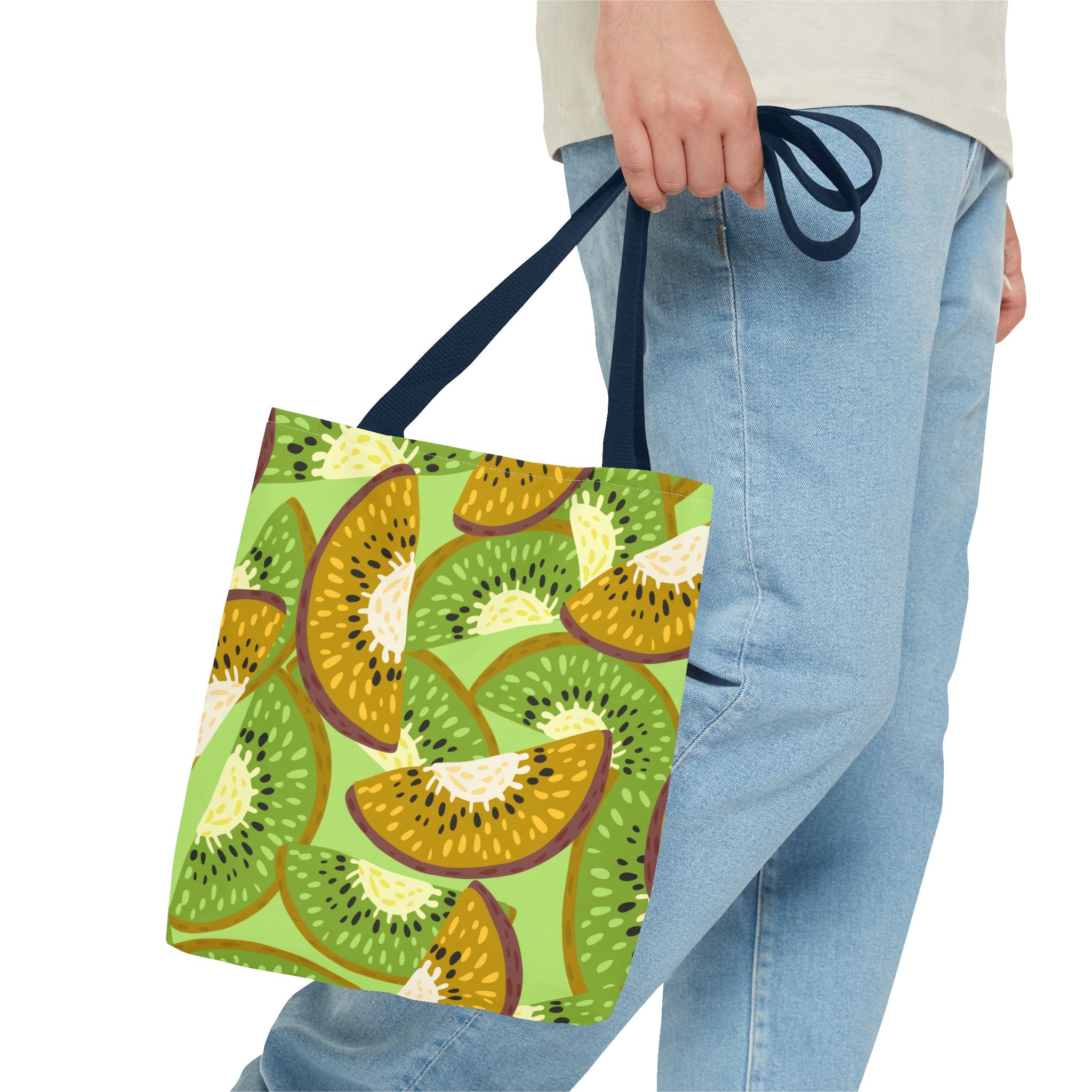 Kiwi Pattern Tote Bag – Vibrant Fruit Print AOP Reusable Shopper