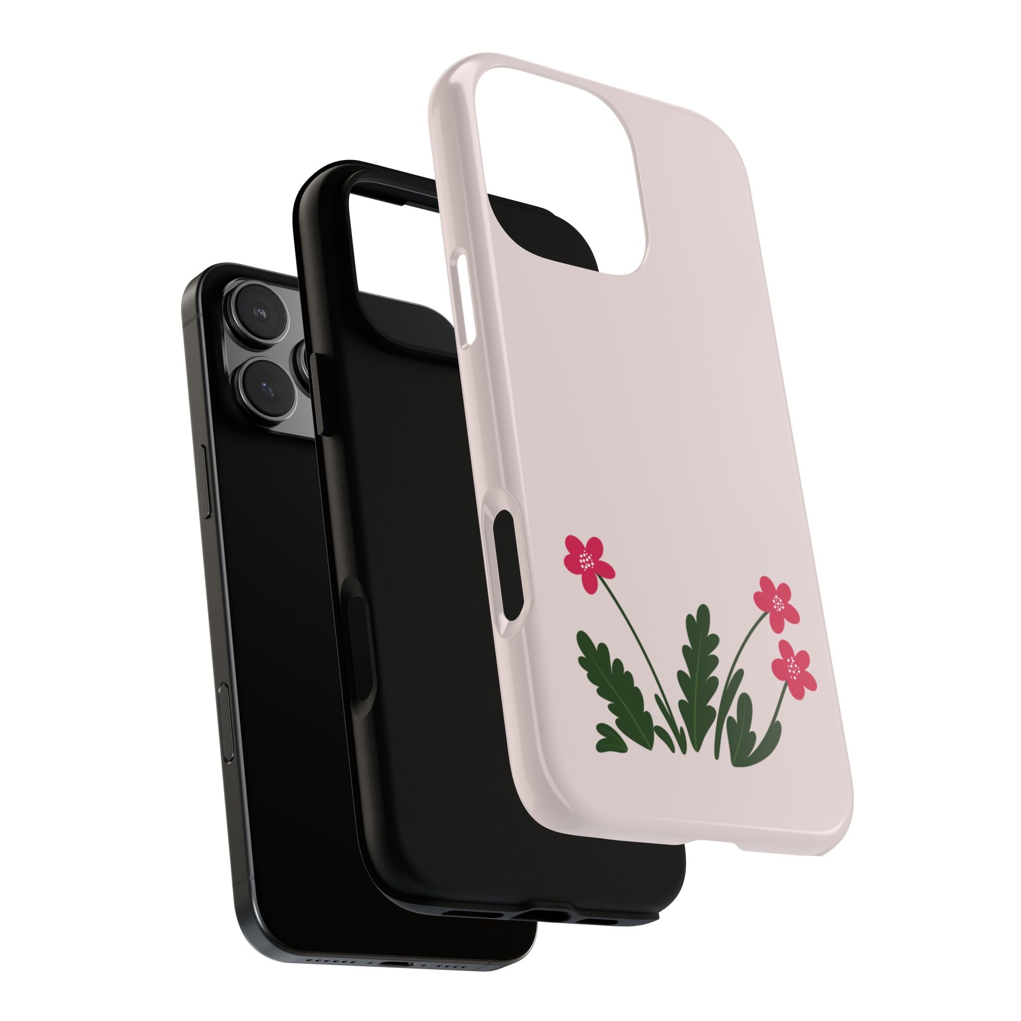 Floral Tough Case – Pink Wildflower Phone Case