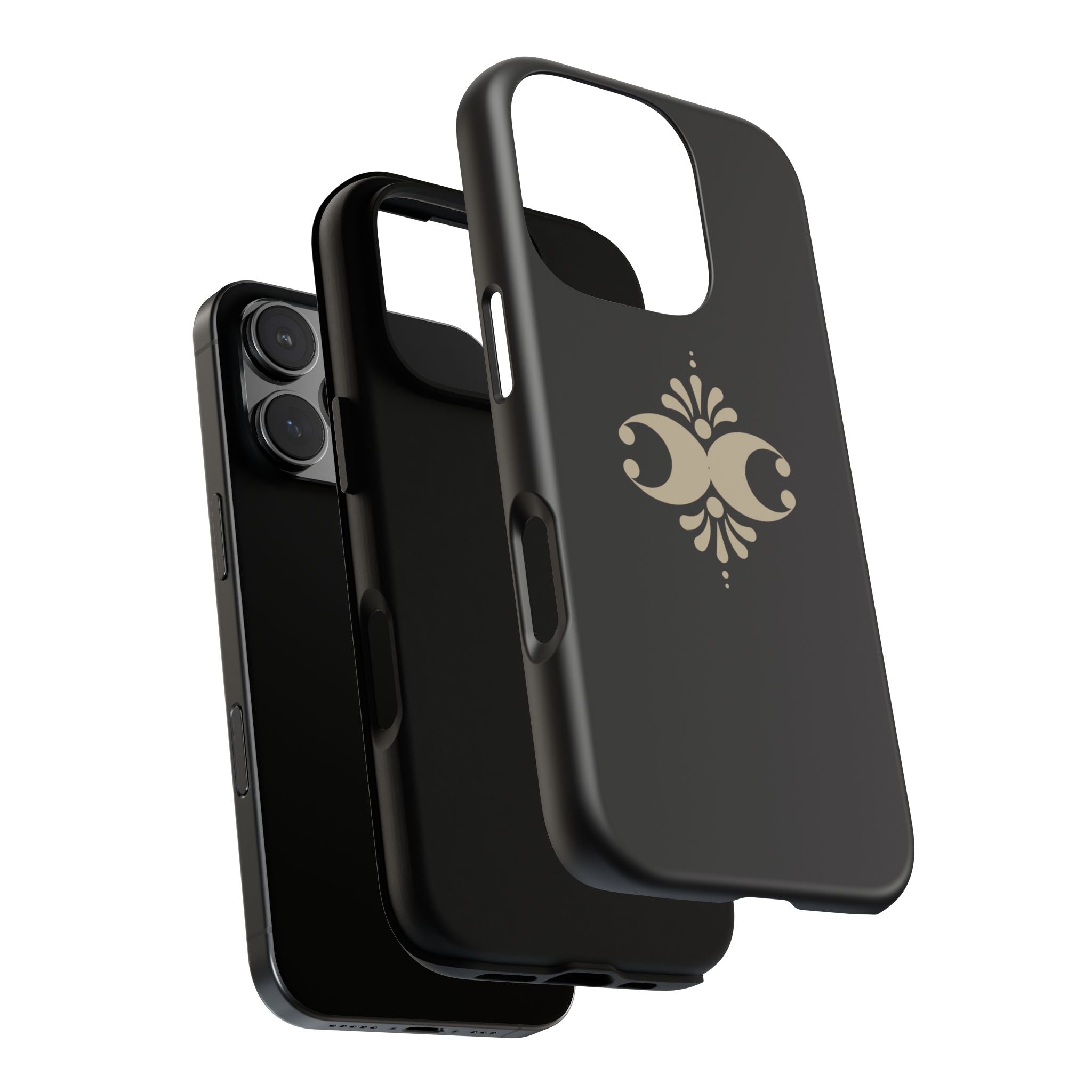 Tough Cases — Elegant Black Floral Phone Case (Slim Protective iPhone Cover)