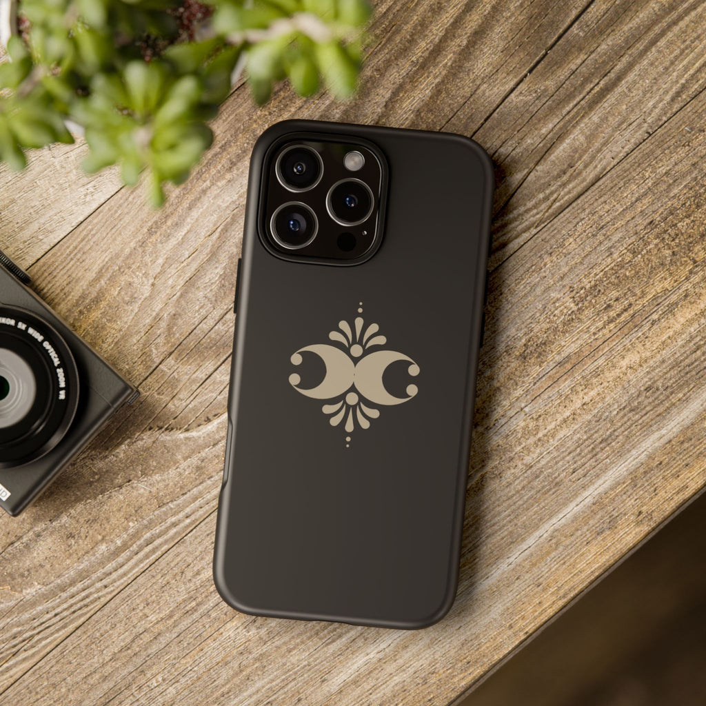 Tough Cases — Elegant Black Floral Phone Case (Slim Protective iPhone Cover)