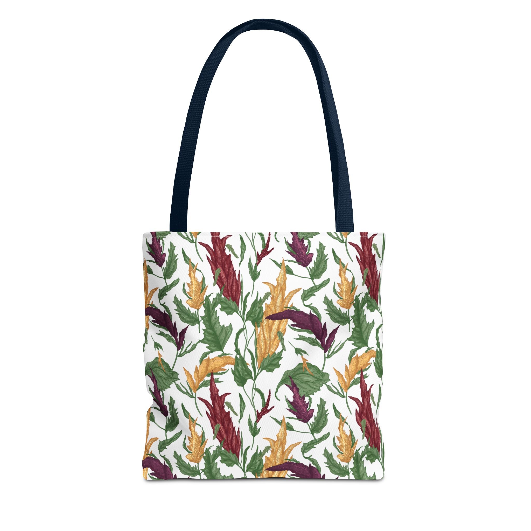 Autumn Feather Pattern Tote Bag – Colorful Fall Leaves & Feathers All-Over Print