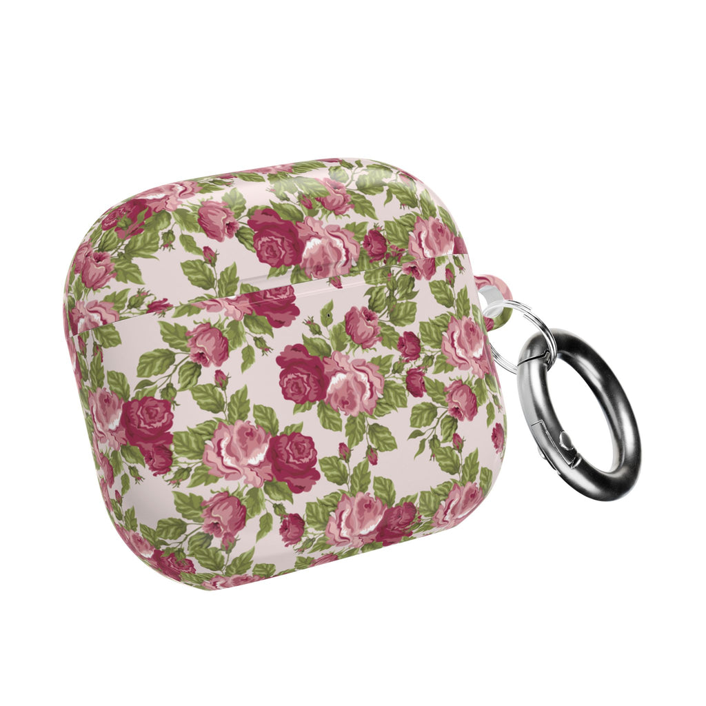 Floral Rose AirPod Case - Vintage Pink Petite Roses Protective Cover