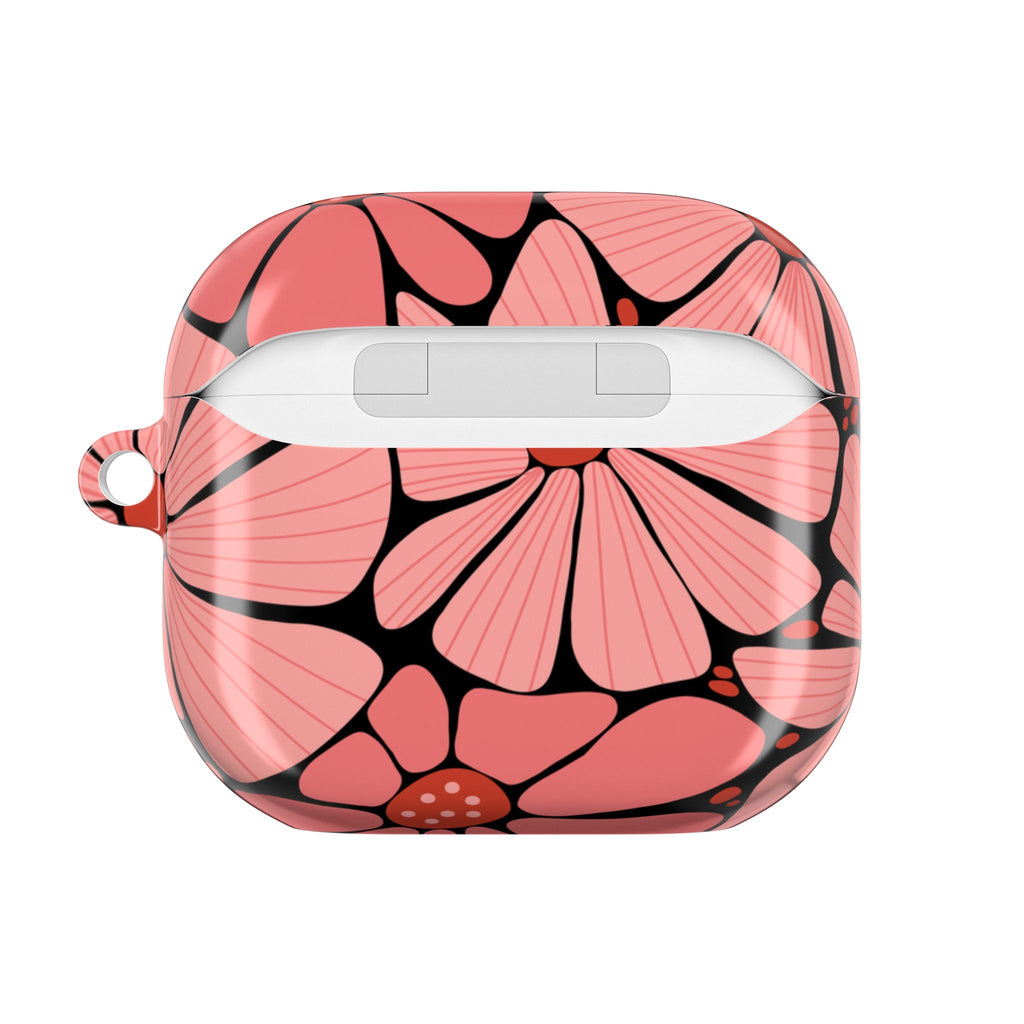 Floral Daisy AirPod Case — Pink Retro Flower Protective Cover