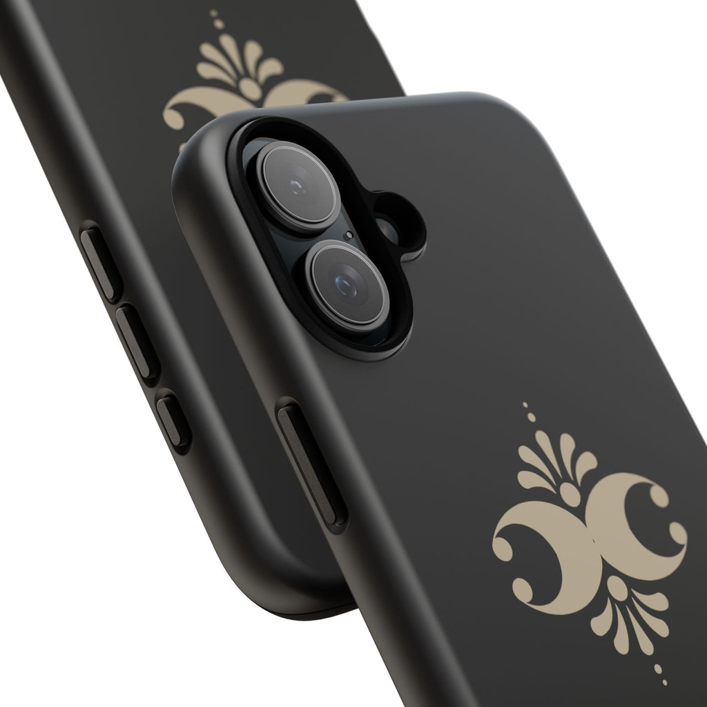 Tough Cases — Elegant Black Floral Phone Case (Slim Protective iPhone Cover)