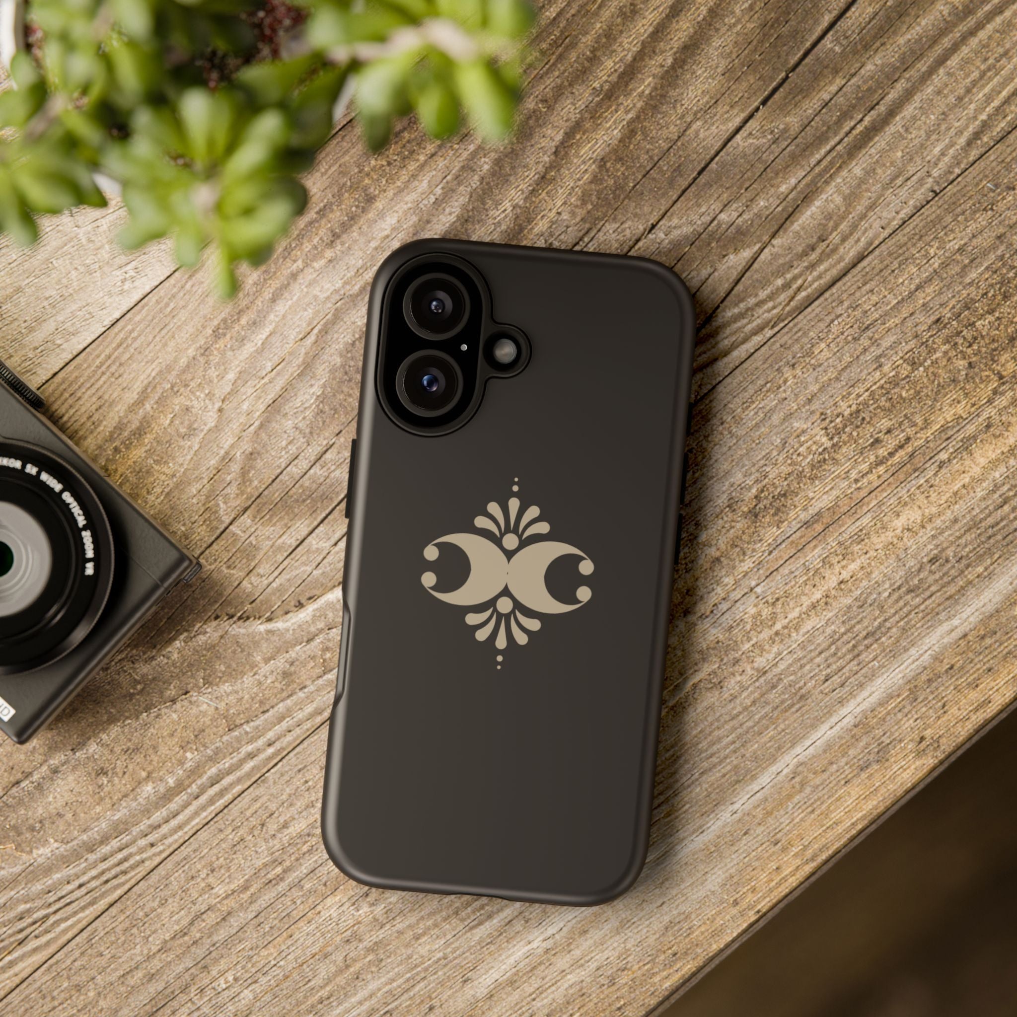 Tough Cases — Elegant Black Floral Phone Case (Slim Protective iPhone Cover)