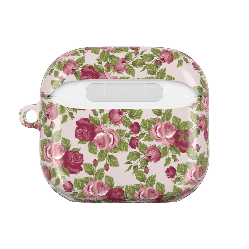 Floral Rose AirPod Case - Vintage Pink Petite Roses Protective Cover