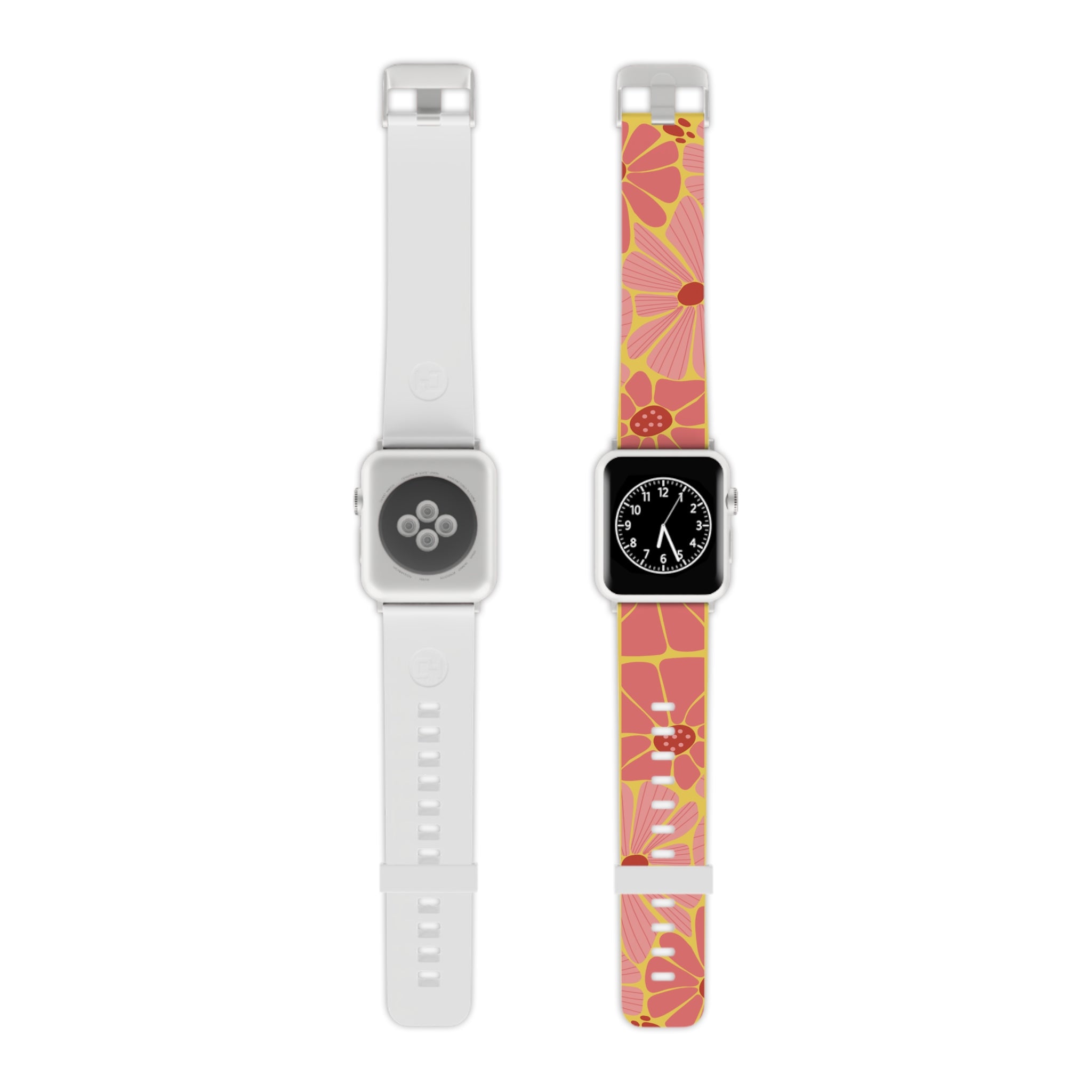 Floral Rose Apple Watch Band — Vintage Pink Garden Strap