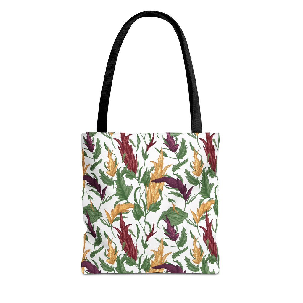 Autumn Feather Pattern Tote Bag – Colorful Fall Leaves & Feathers All-Over Print