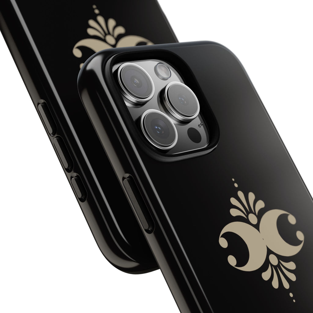 Tough Cases — Elegant Black Floral Phone Case (Slim Protective iPhone Cover)
