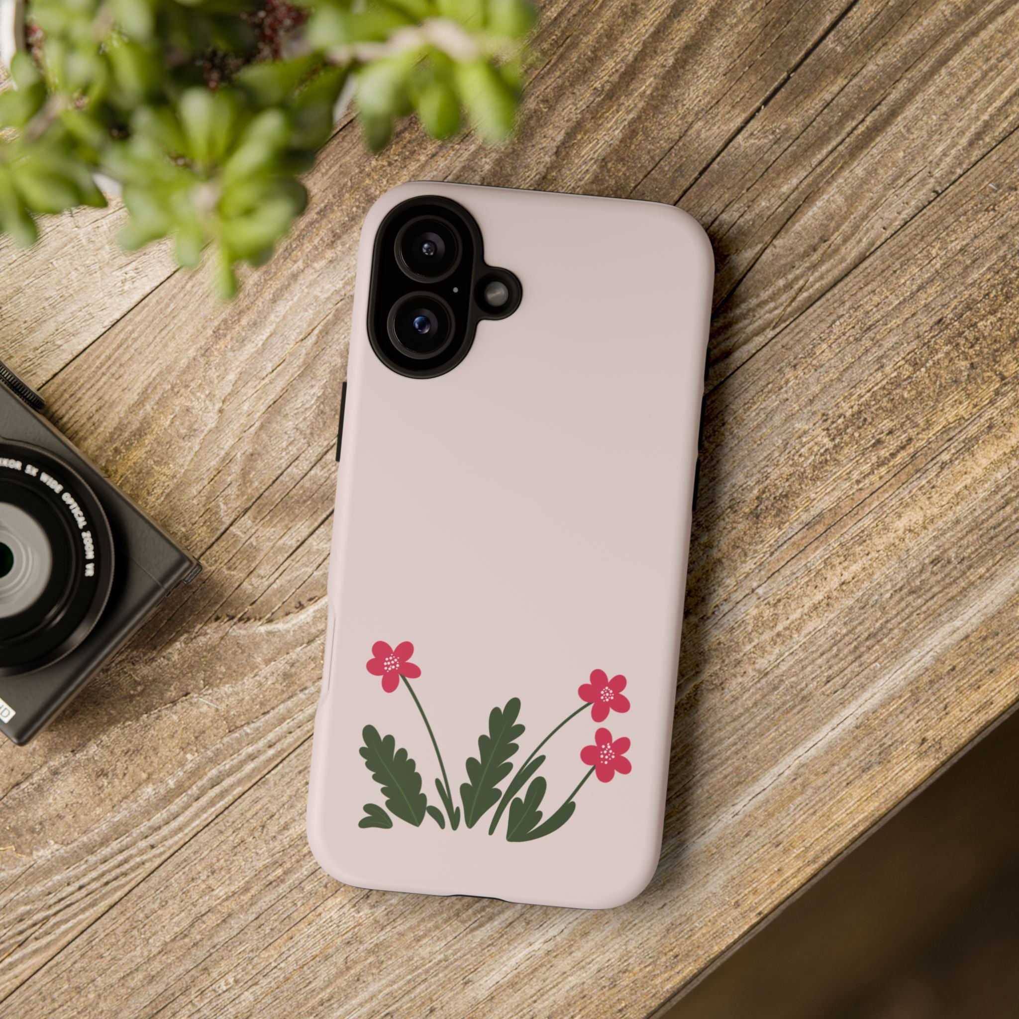 Floral Tough Case – Pink Wildflower Phone Case