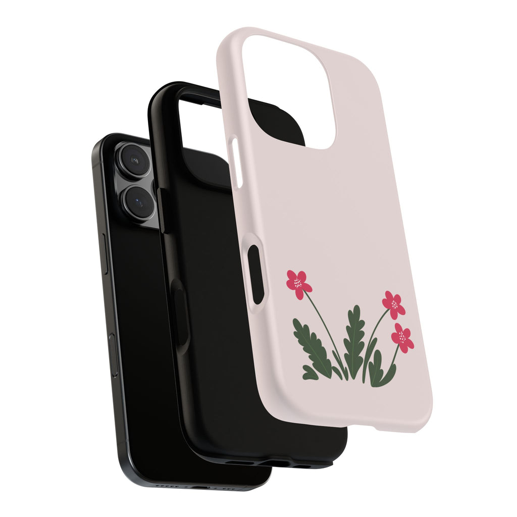 Floral Tough Case – Pink Wildflower Phone Case