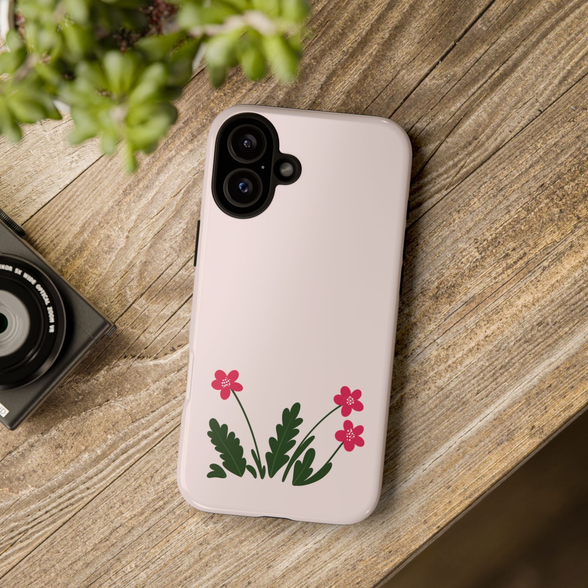 Floral Tough Case – Pink Wildflower Phone Case