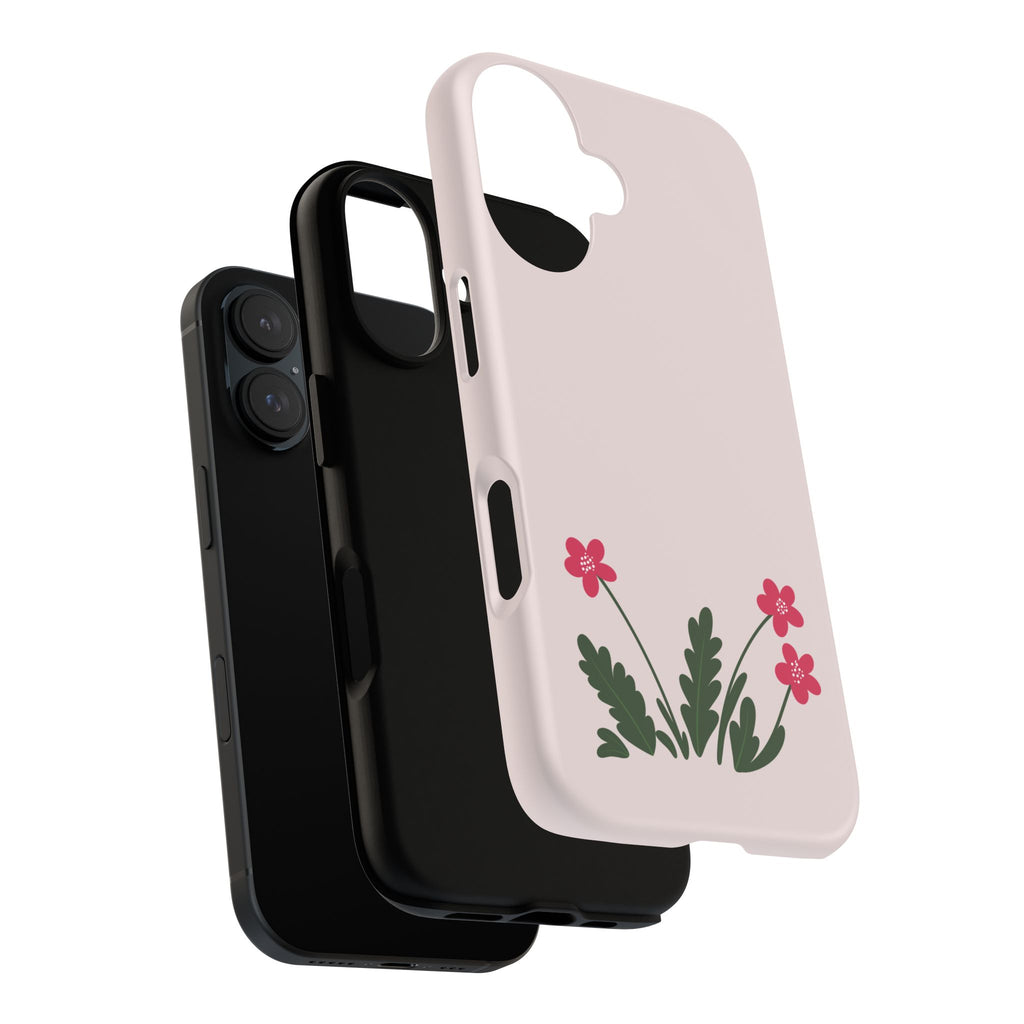 Floral Tough Case – Pink Wildflower Phone Case