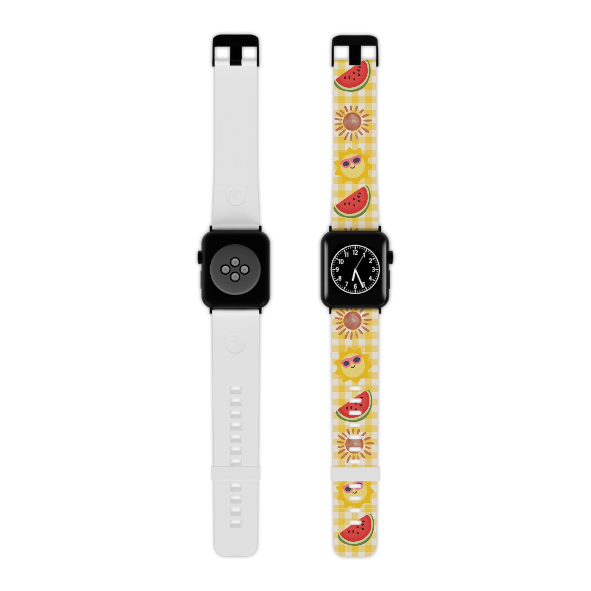 Sunny Summer Apple Watch Band — Watermelon & Sunglasses Emoji Pattern