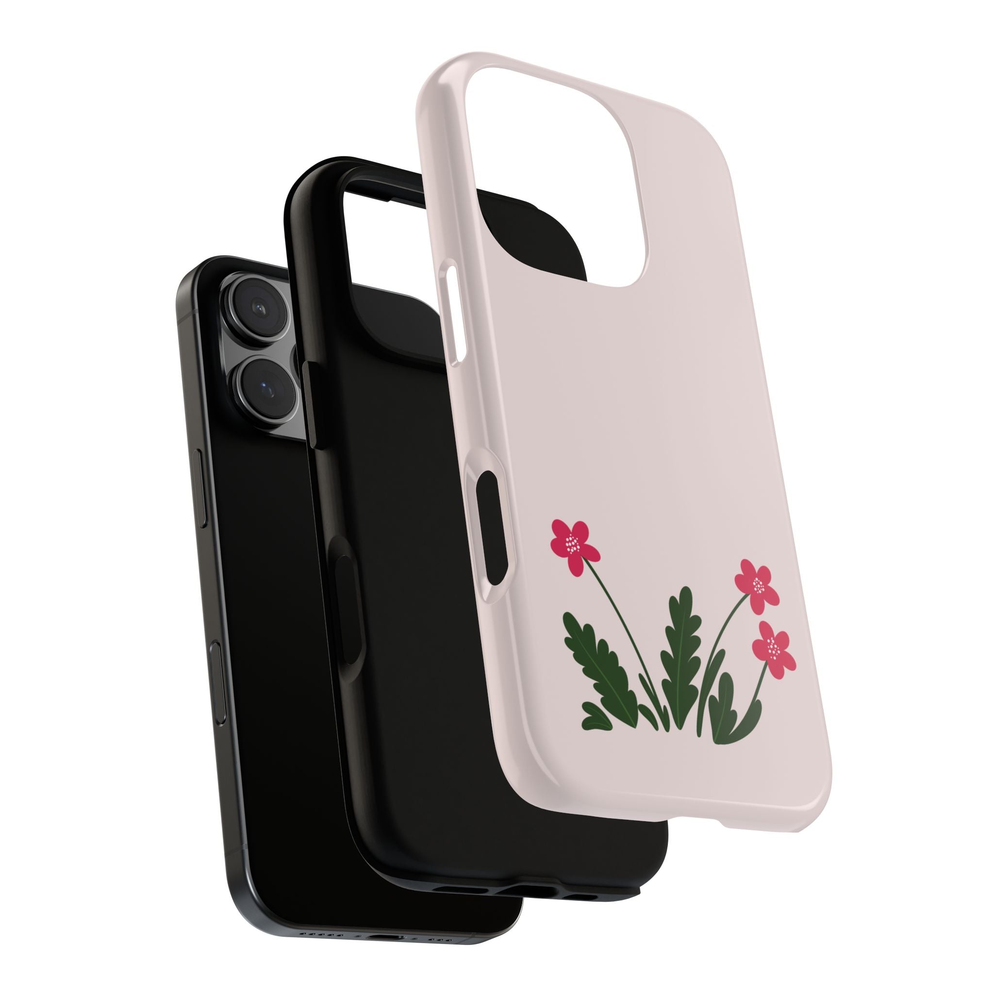 Floral Tough Case – Pink Wildflower Phone Case