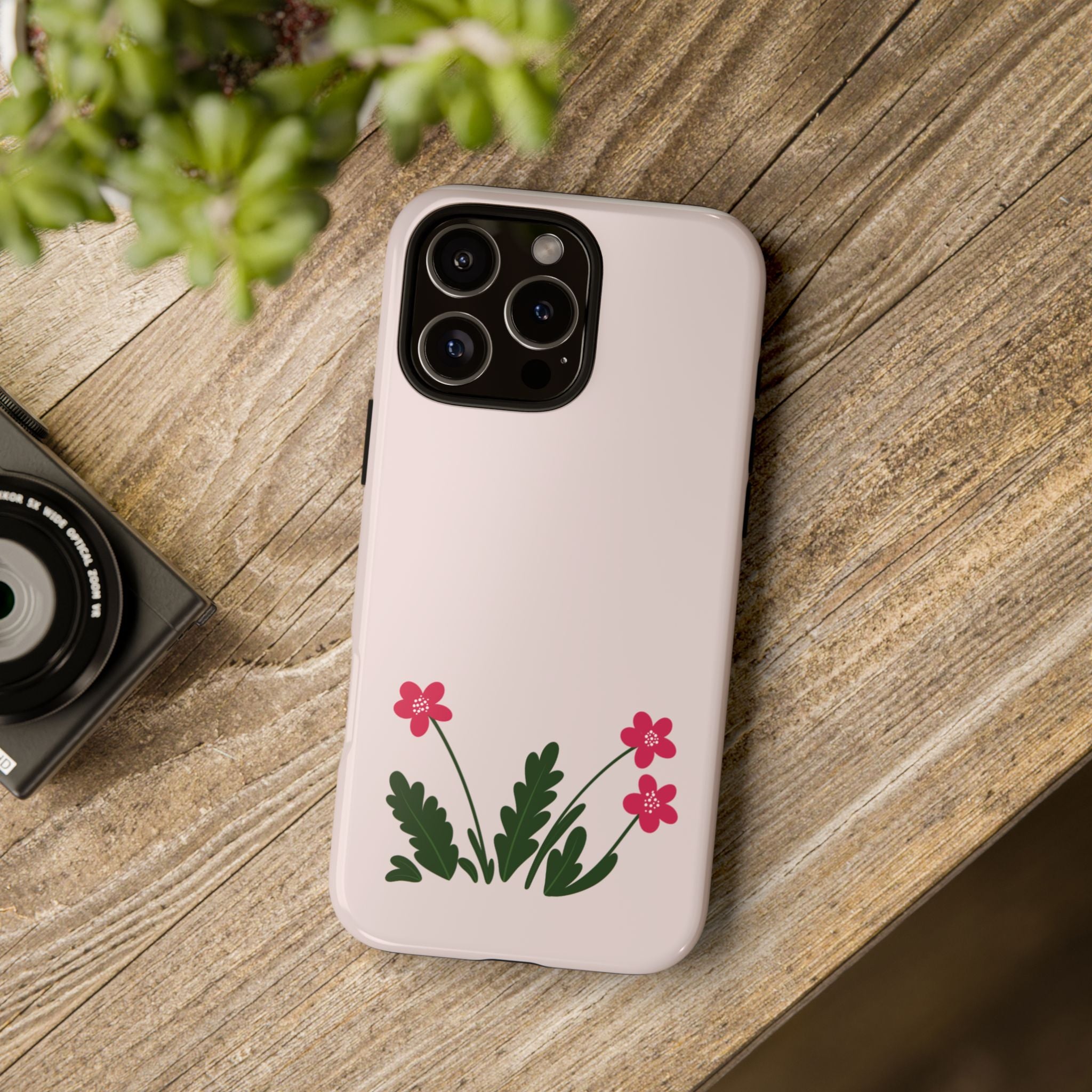 Floral Tough Case – Pink Wildflower Phone Case
