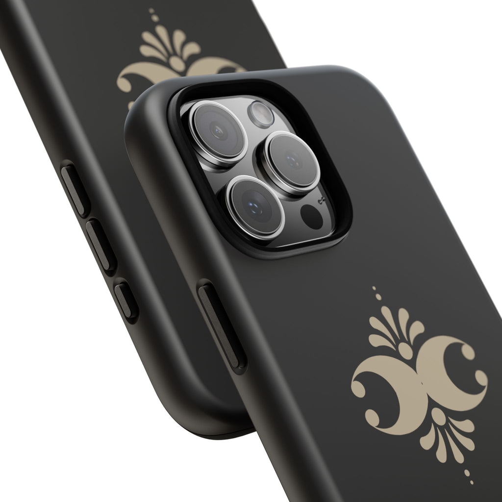 Tough Cases — Elegant Black Floral Phone Case (Slim Protective iPhone Cover)