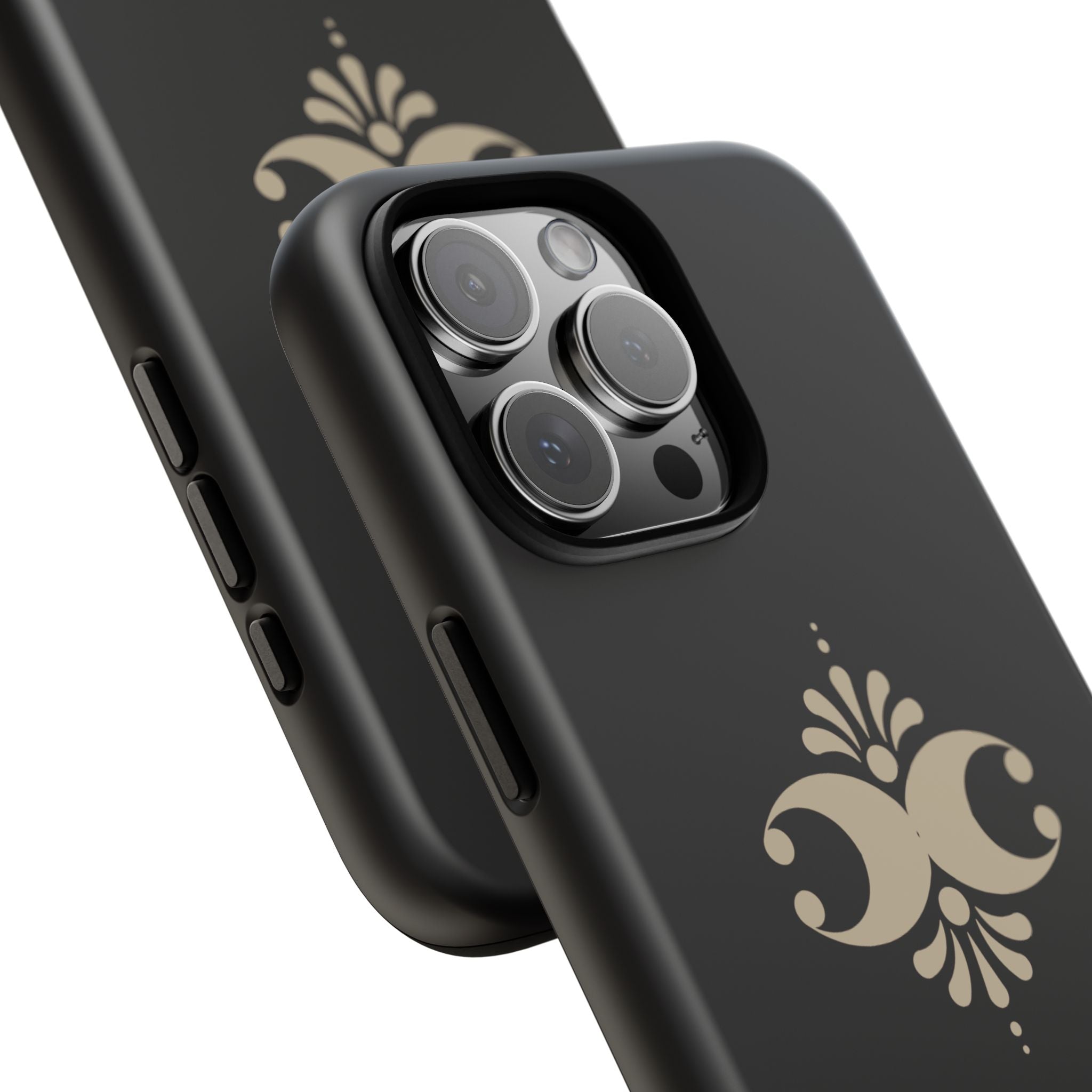 Tough Cases — Elegant Black Floral Phone Case (Slim Protective iPhone Cover)