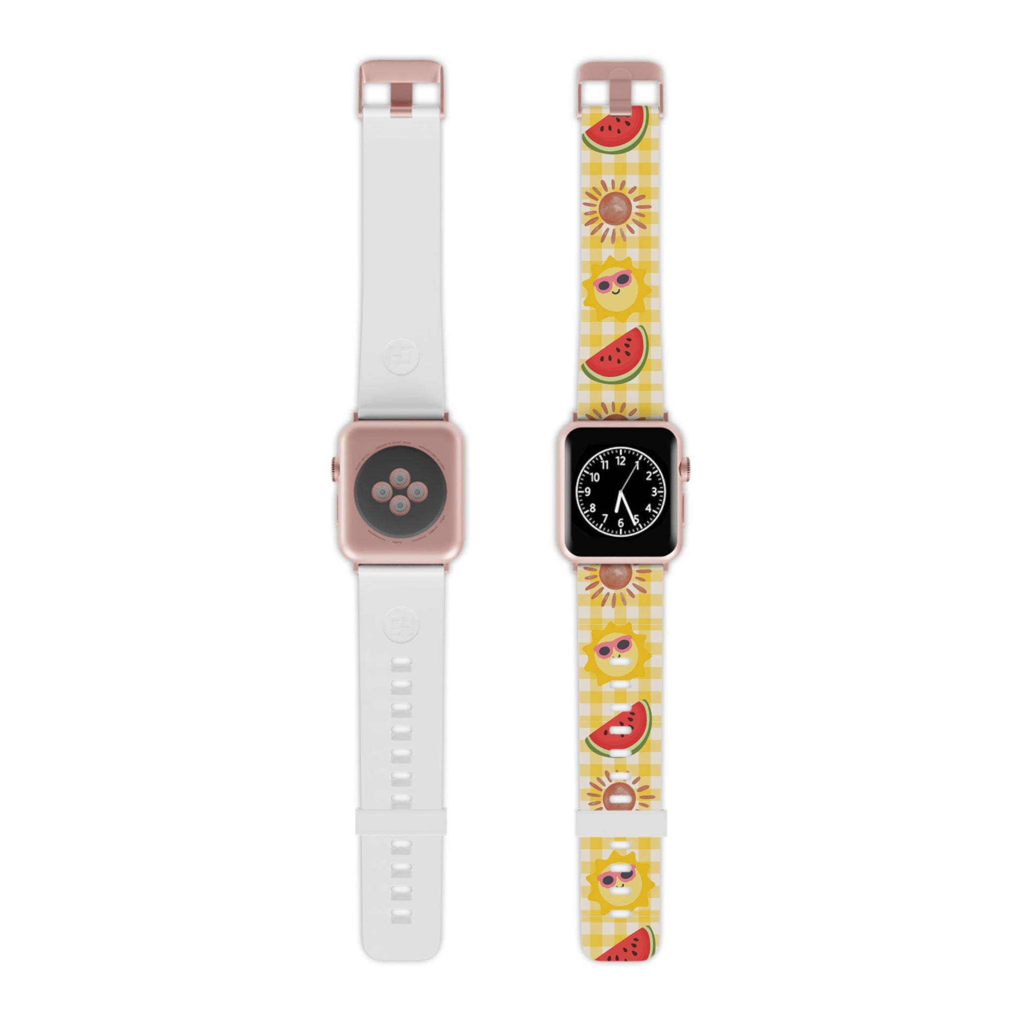 Sunny Summer Apple Watch Band — Watermelon & Sunglasses Emoji Pattern
