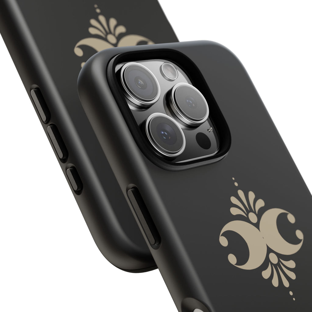 Tough Cases — Elegant Black Floral Phone Case (Slim Protective iPhone Cover)