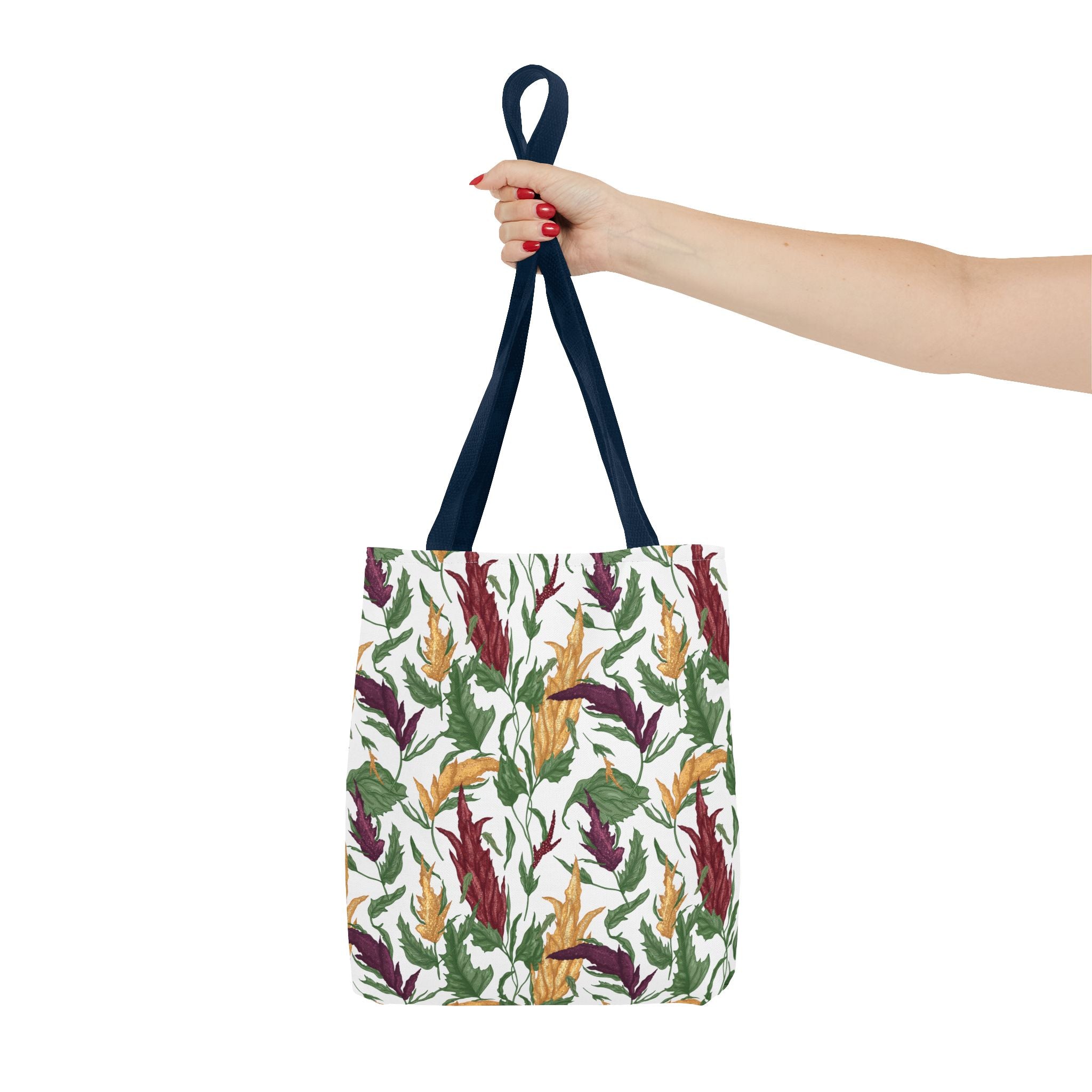 Autumn Feather Pattern Tote Bag – Colorful Fall Leaves & Feathers All-Over Print