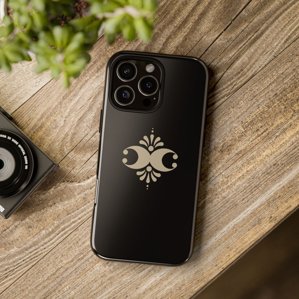 Tough Cases — Elegant Black Floral Phone Case (Slim Protective iPhone Cover)