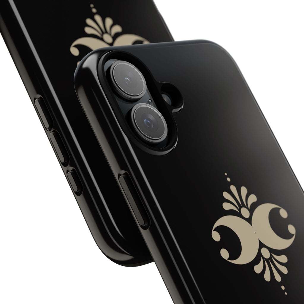 Tough Cases — Elegant Black Floral Phone Case (Slim Protective iPhone Cover)