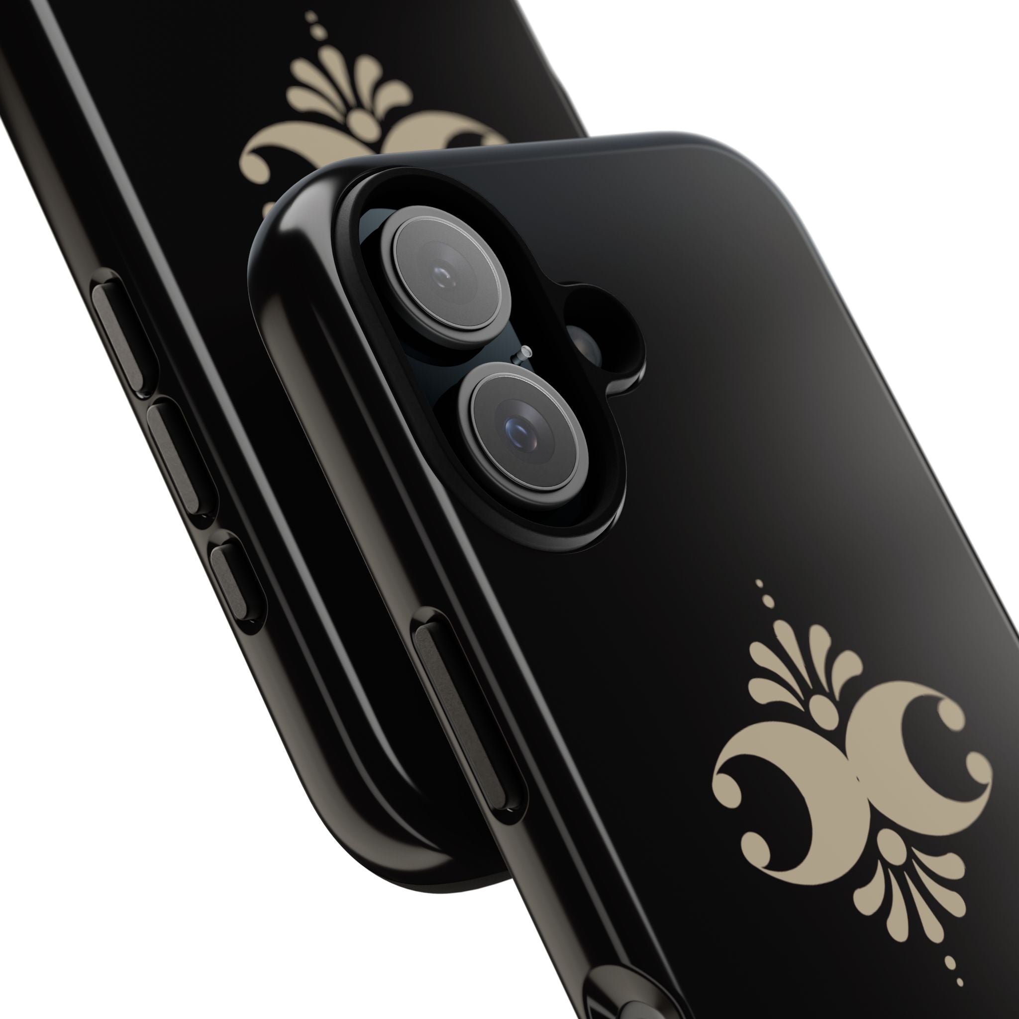 Tough Cases — Elegant Black Floral Phone Case (Slim Protective iPhone Cover)