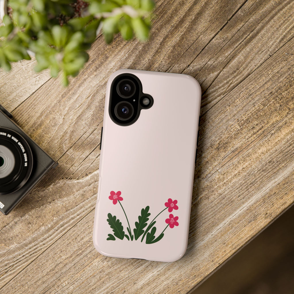 Floral Tough Case – Pink Wildflower Phone Case