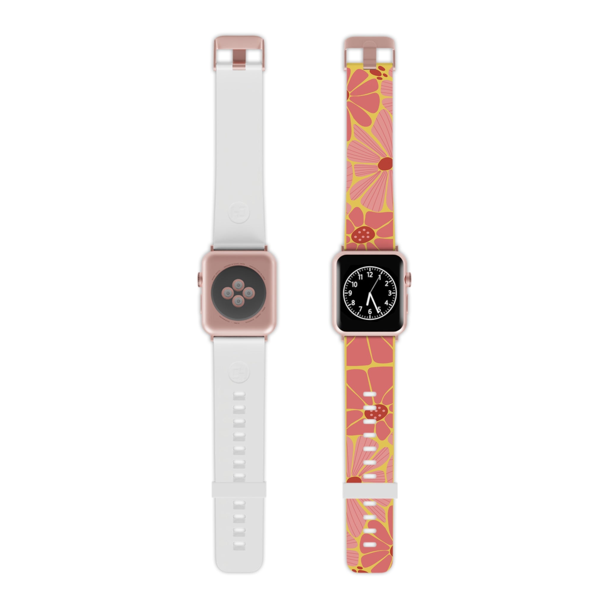 Floral Rose Apple Watch Band — Vintage Pink Garden Strap
