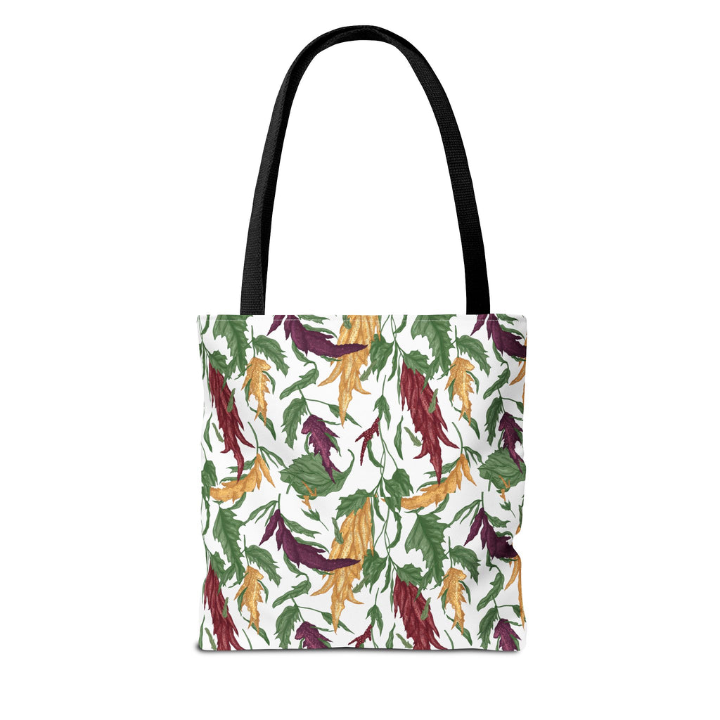 Autumn Feather Pattern Tote Bag – Colorful Fall Leaves & Feathers All-Over Print