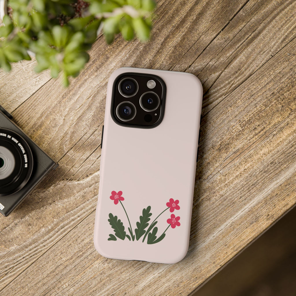 Floral Tough Case – Pink Wildflower Phone Case