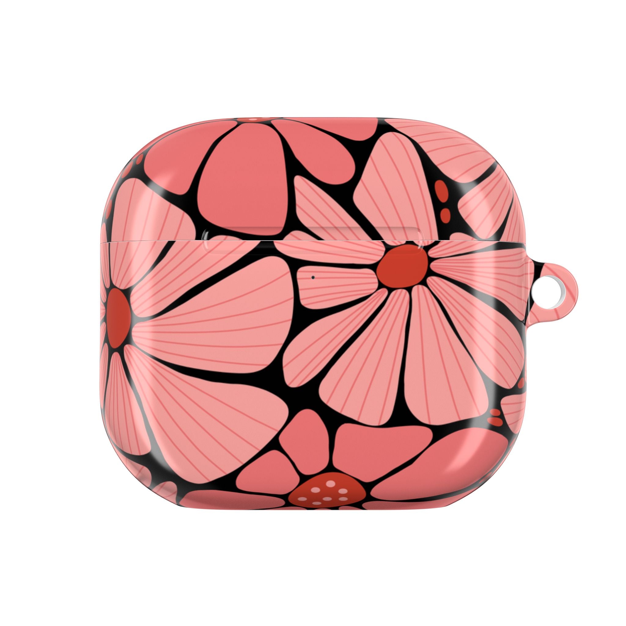 Floral Daisy AirPod Case — Pink Retro Flower Protective Cover