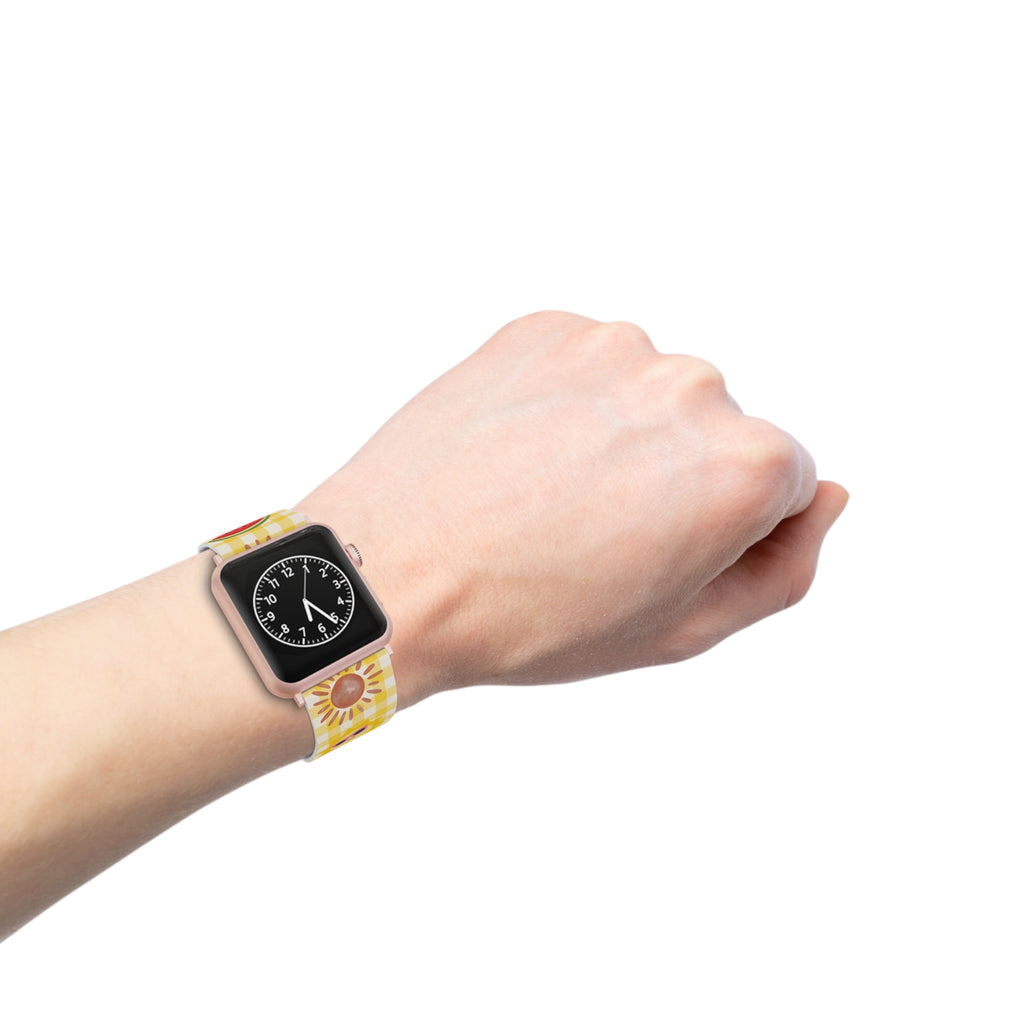 Sunny Summer Apple Watch Band — Watermelon & Sunglasses Emoji Pattern