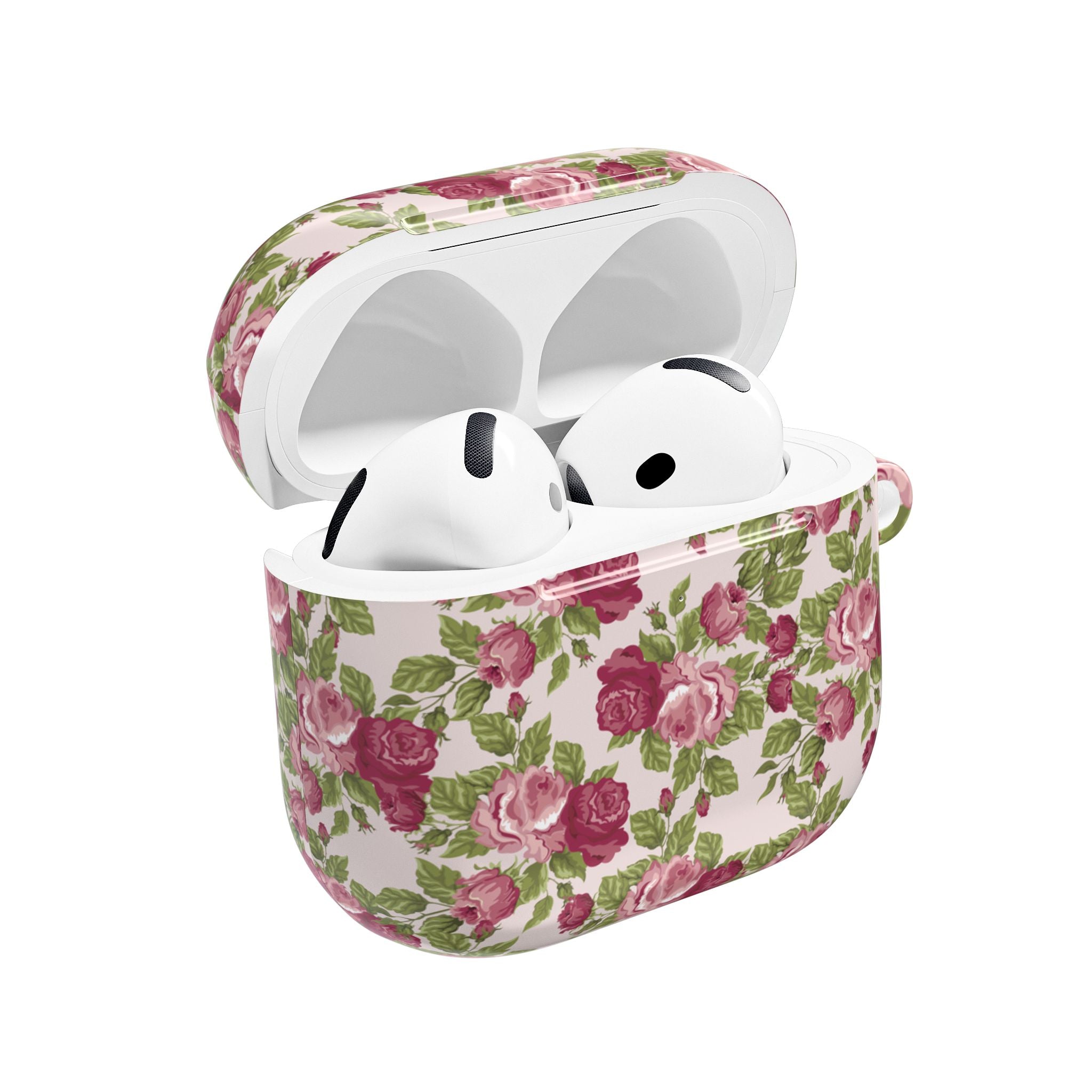 Floral Rose AirPod Case - Vintage Pink Petite Roses Protective Cover