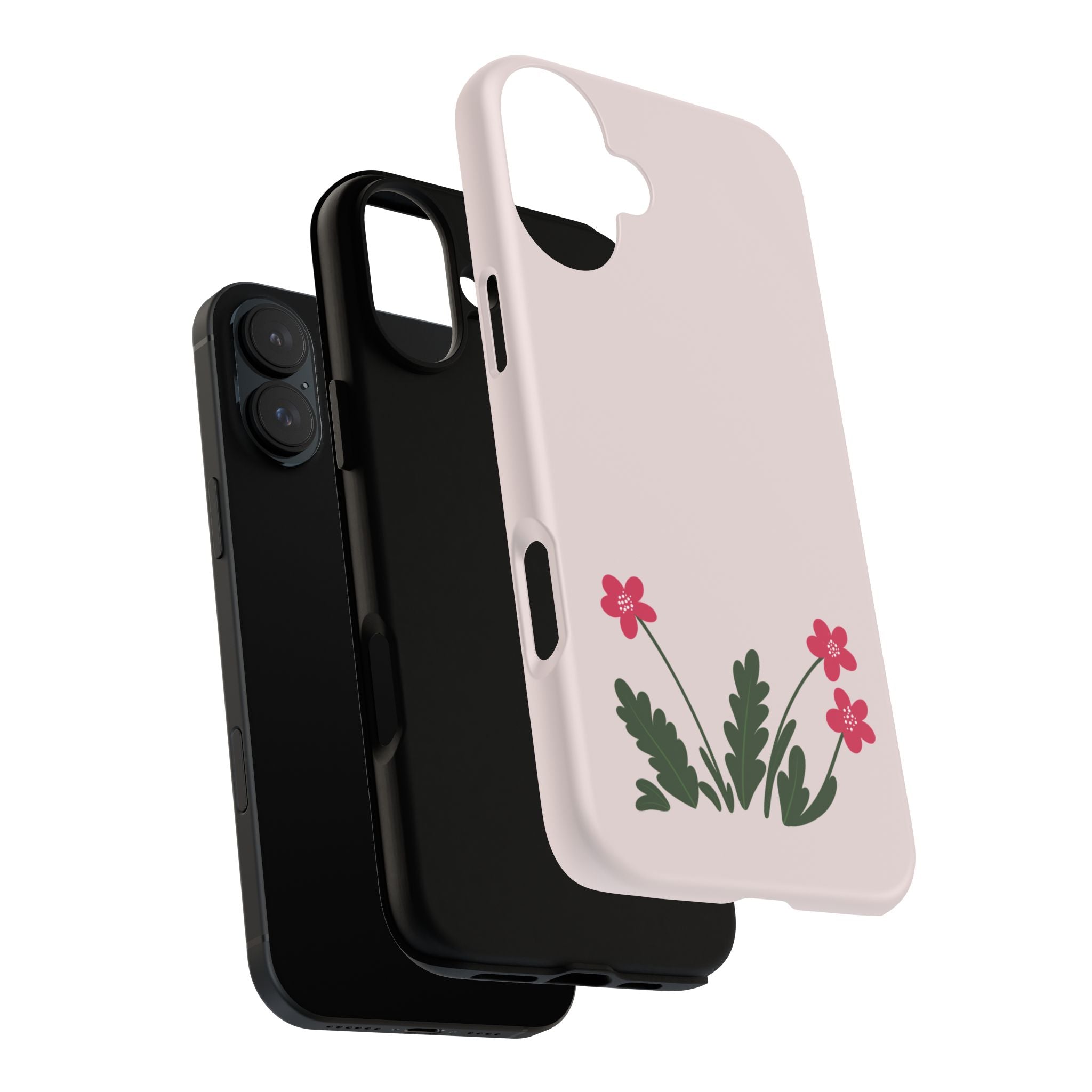 Floral Tough Case – Pink Wildflower Phone Case