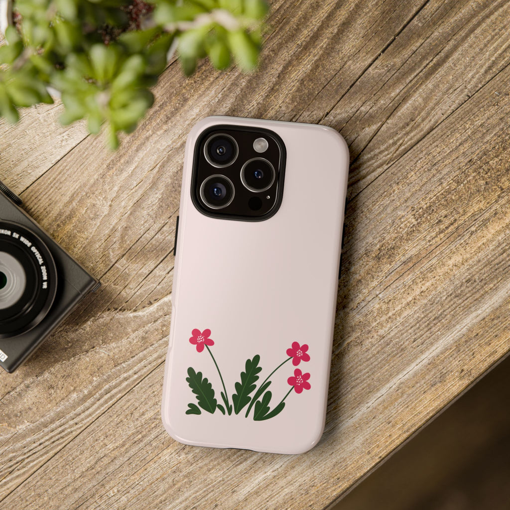 Floral Tough Case – Pink Wildflower Phone Case