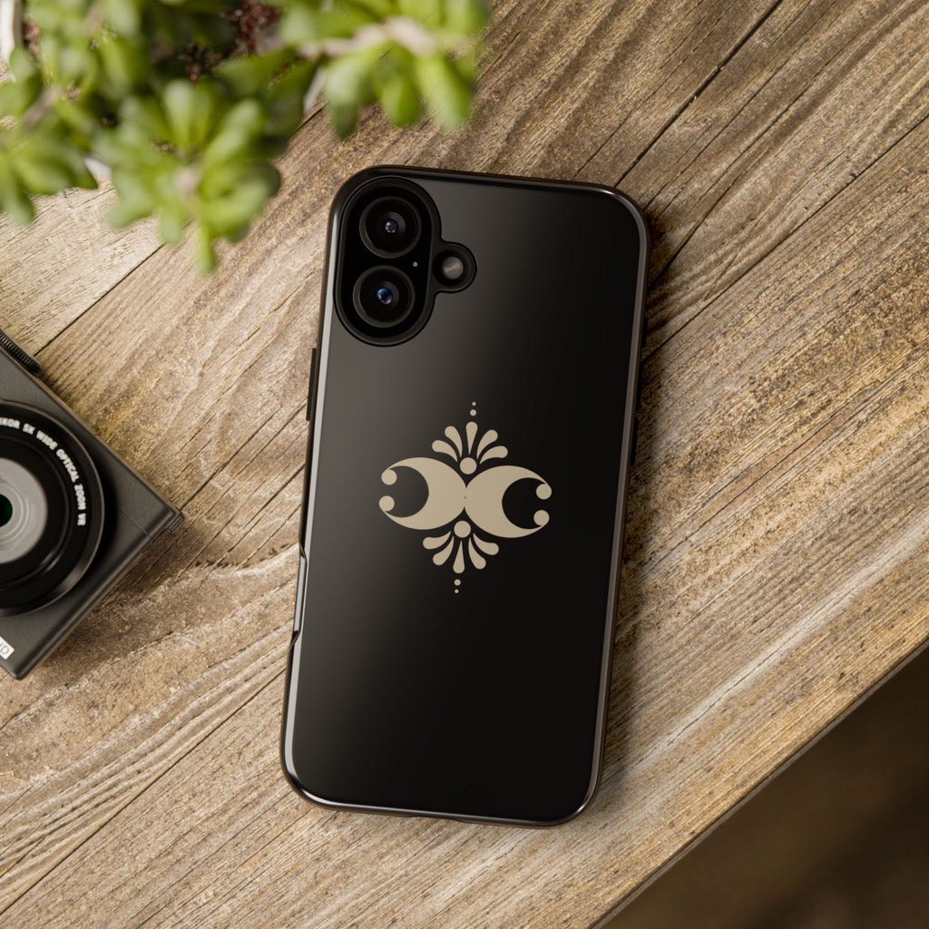 Tough Cases — Elegant Black Floral Phone Case (Slim Protective iPhone Cover)