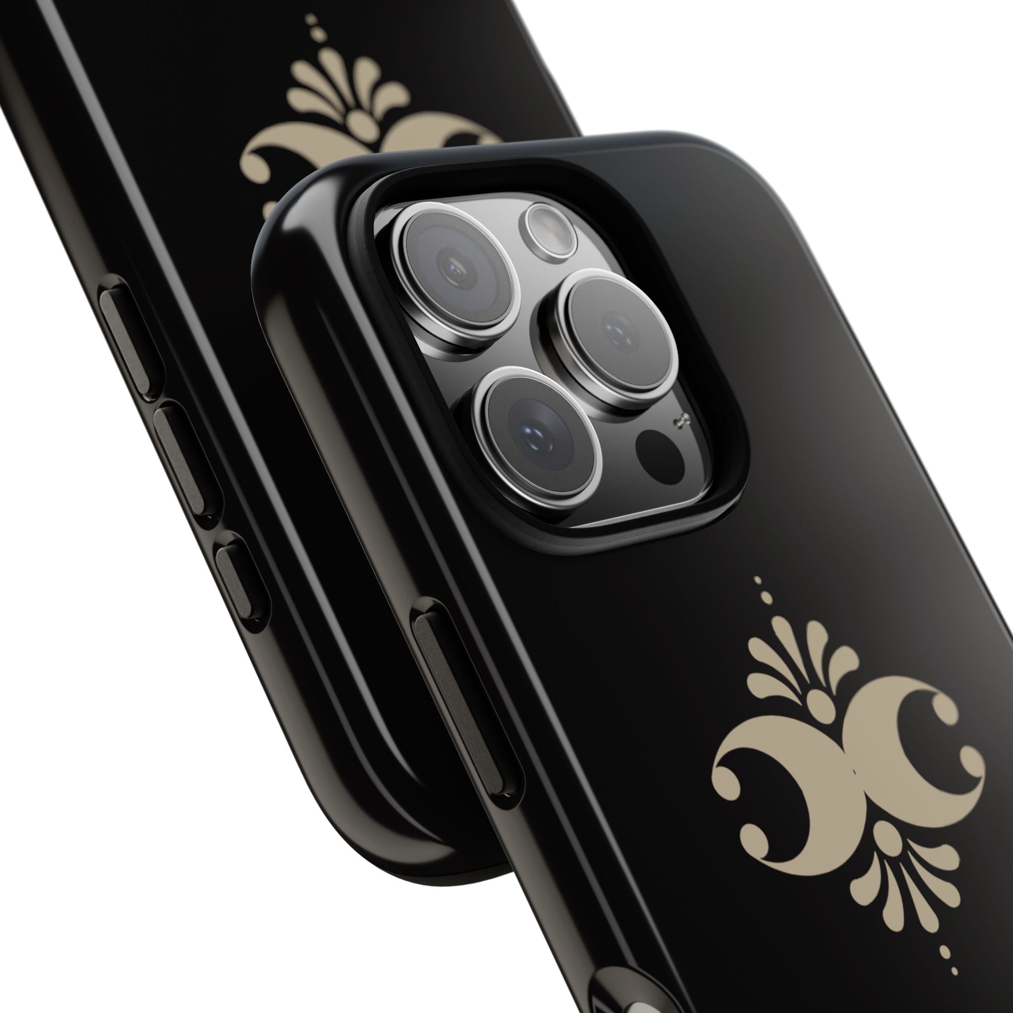Tough Cases — Elegant Black Floral Phone Case (Slim Protective iPhone Cover)
